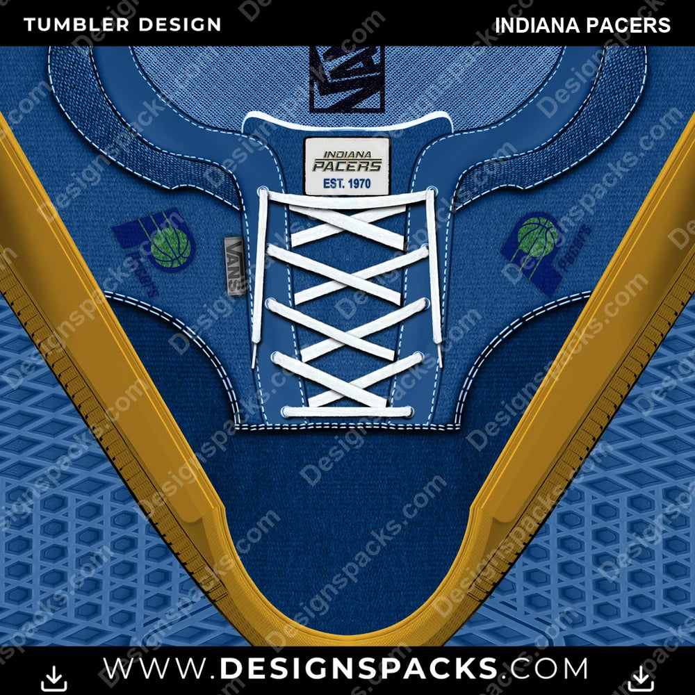 Basketball VANS Atwood DX Indiana Pacers NBA Basketball Tumbler Digital Wrap Design Download