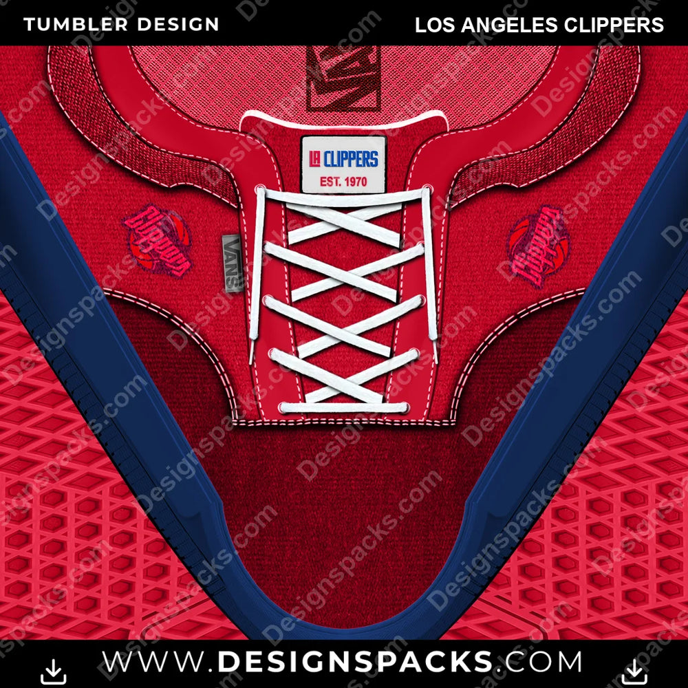 Basketball VANS Atwood DX Los Angeles Clippers NBA Basketball Tumbler Digital Wrap Design Download