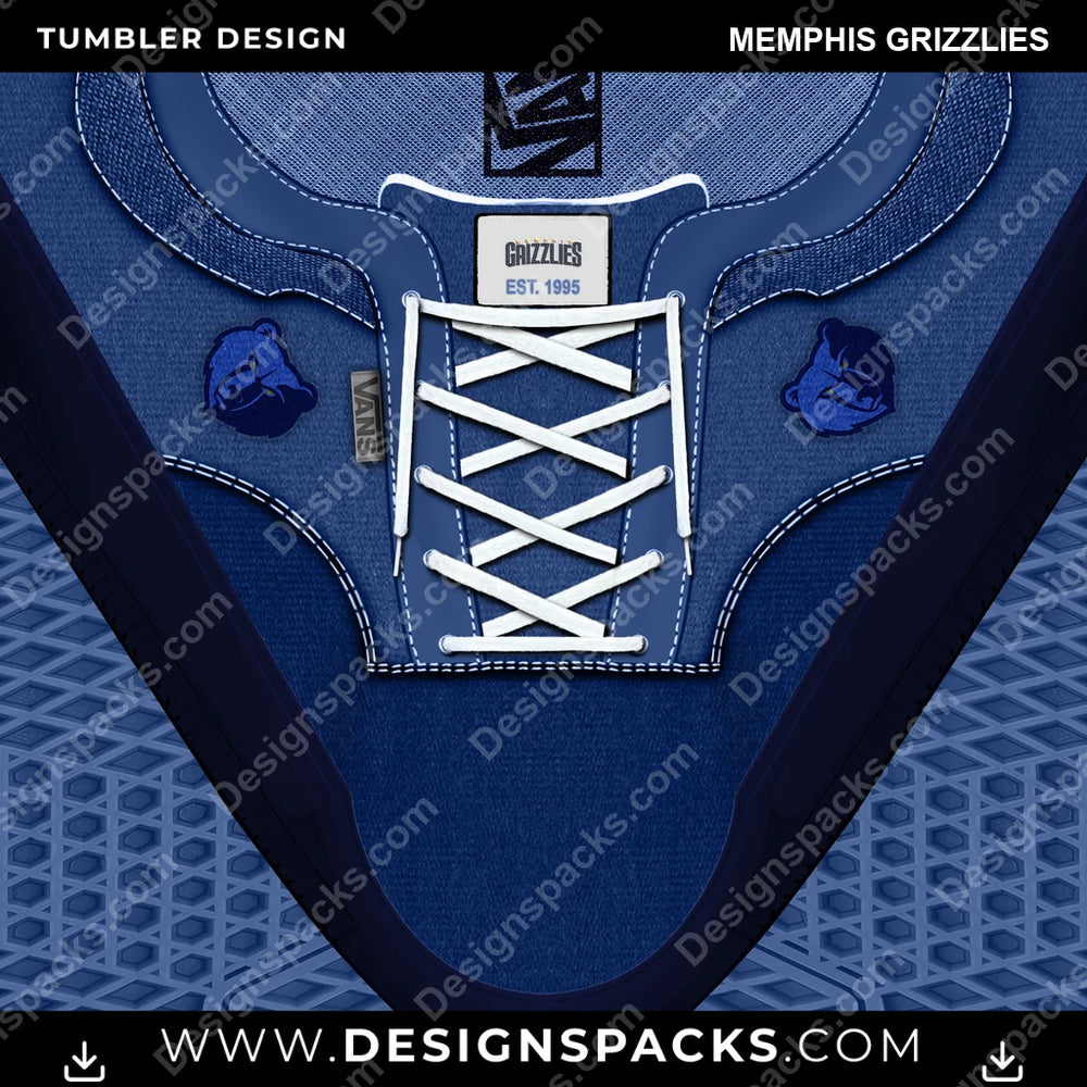 Basketball VANS Atwood DX Memphis Grizzlies NBA Basketball Tumbler Digital Wrap Design Download