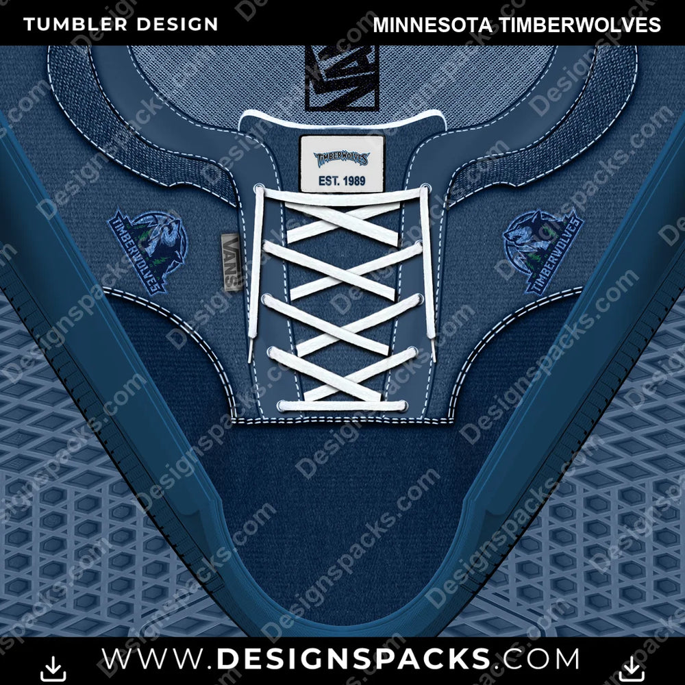 Basketball VANS Atwood DX Minnesota Timberwolves NBA Basketball Tumbler Digital Wrap Design Download