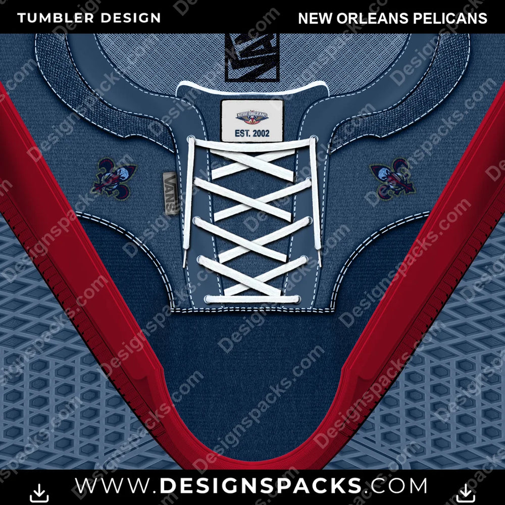 Basketball VANS Atwood DX New Orleans Pelicans NBA Basketball Tumbler Digital Wrap Design Download