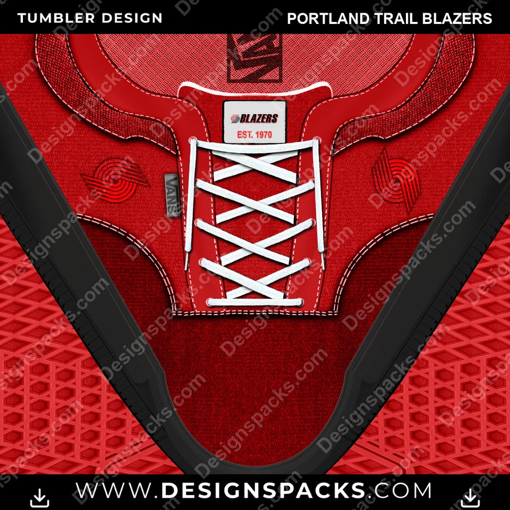 Basketball VANS Atwood DX Portland Trail Blazers NBA Basketball Tumbler Digital Wrap Design Download