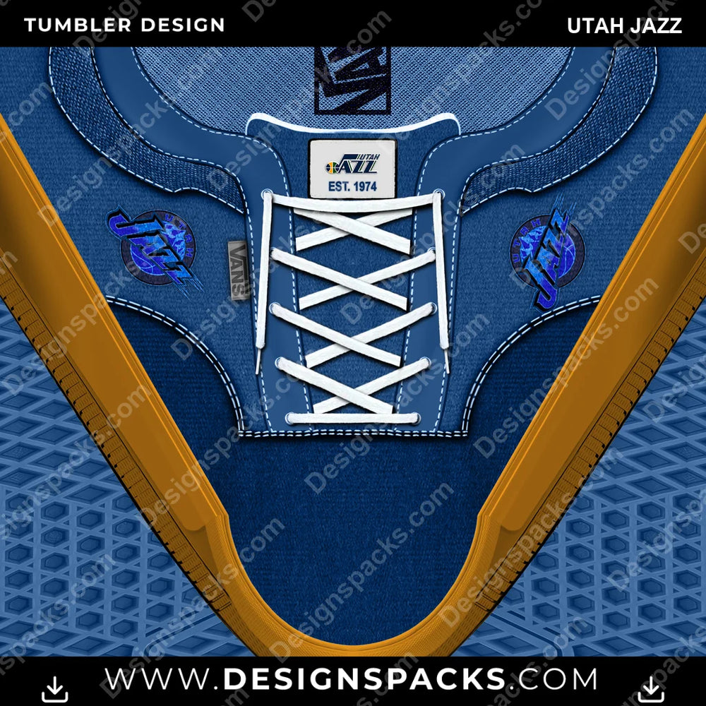 Basketball VANS Atwood DX Utah Jazz NBA Basketball Tumbler Digital Wrap Design Download