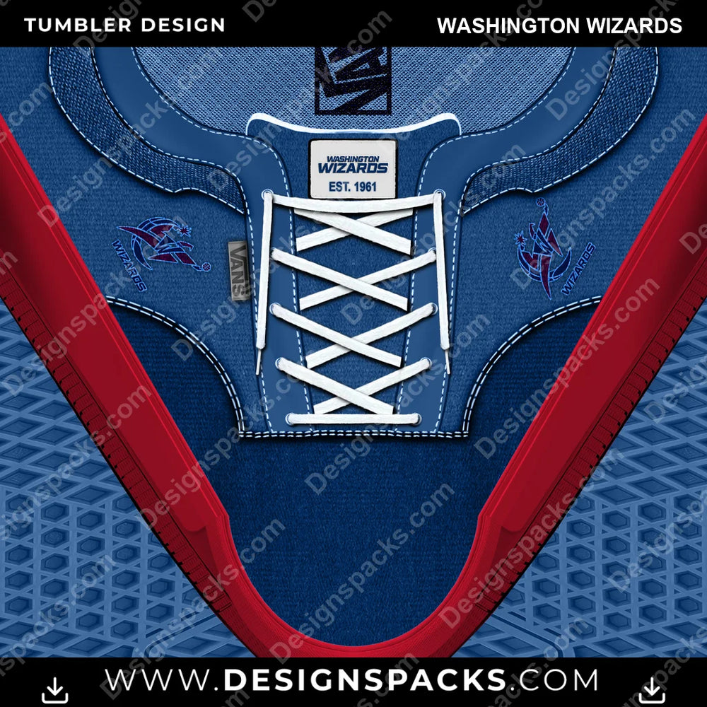 Basketball VANS Atwood DX Washington Wizards NBA Basketball Tumbler Digital Wrap Design Download