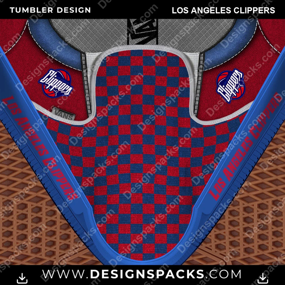 Basketball Vans Classic Los Angeles Clippers NBA Basketball Tumbler Digital Wrap Design Download