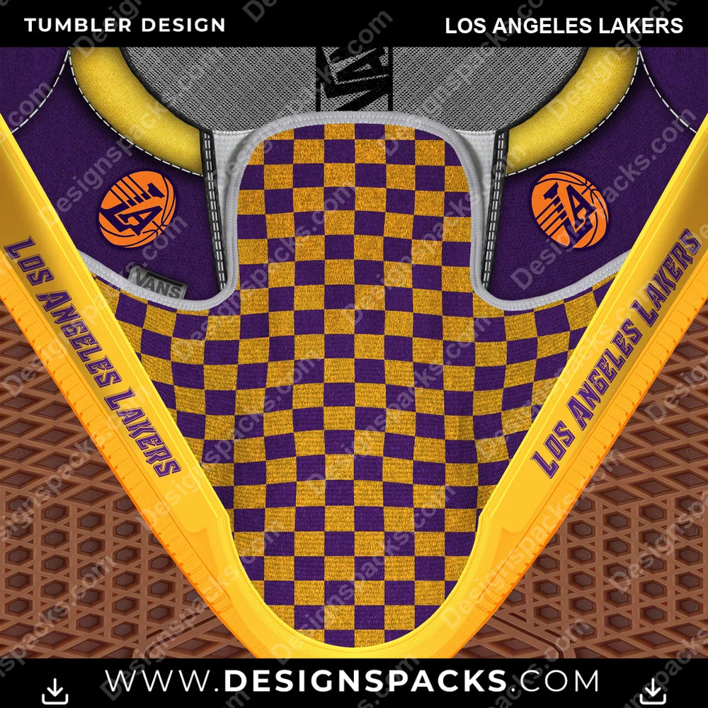 Basketball Vans Classic Los Angeles Lakers NBA Basketball Tumbler Digital Wrap Design Download