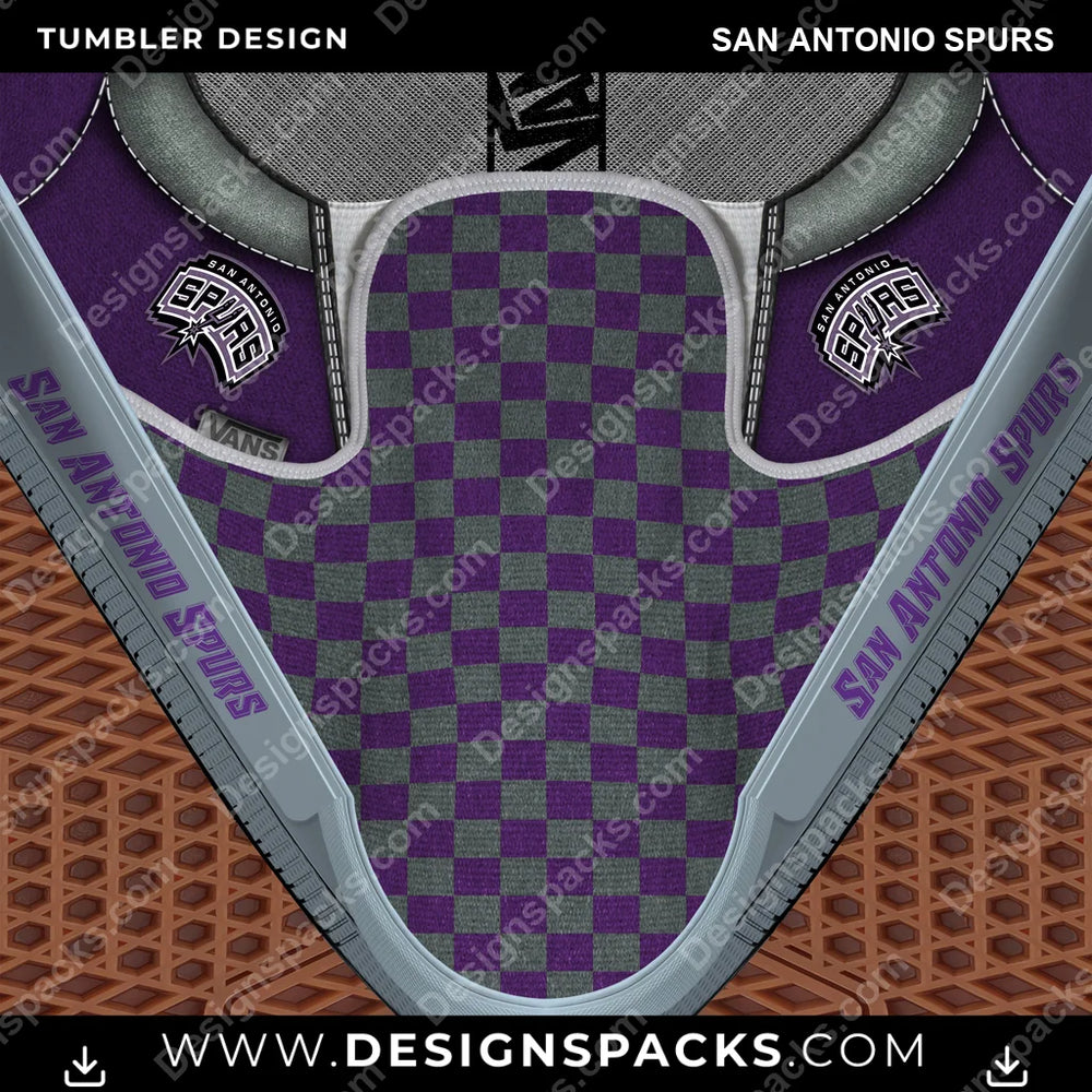Basketball Vans Classic San Antonio Spurs NBA Basketball Tumbler Digital Wrap Design Download