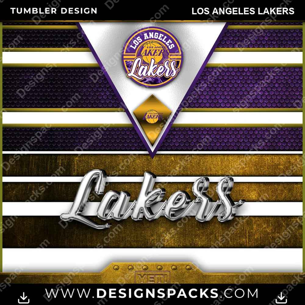 Basketball YETI Los Angeles Lakers NBA Basketball Tumbler Digital Wrap Design Download