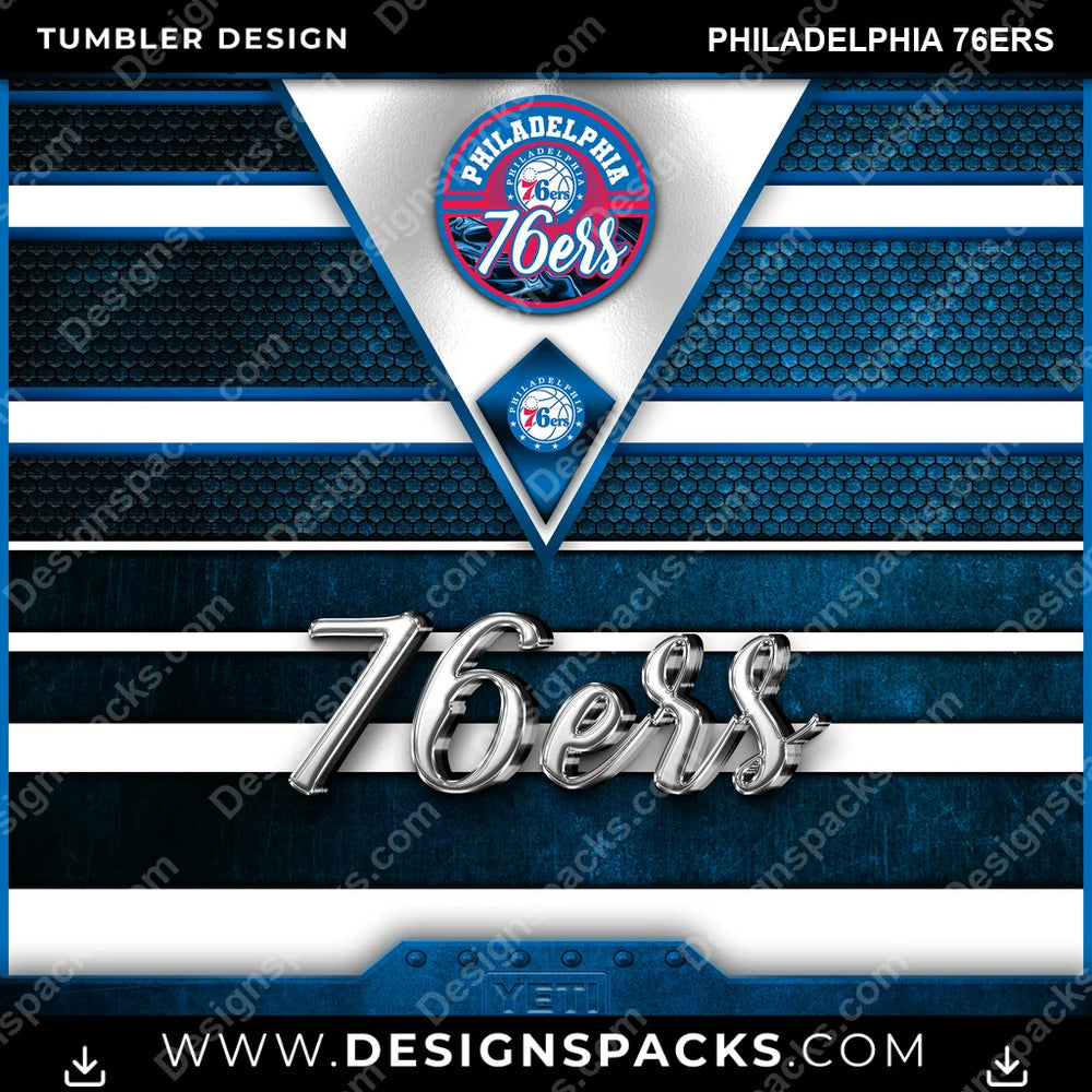 Basketball YETI Philadelphia 76ers NBA Basketball Tumbler Digital Wrap Design Download