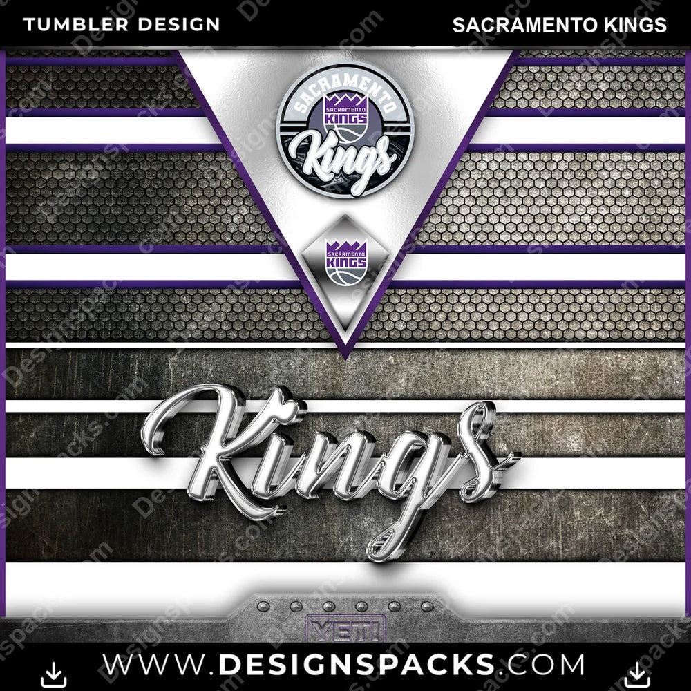 Basketball YETI Sacramento Kings NBA Basketball Tumbler Digital Wrap Design Download
