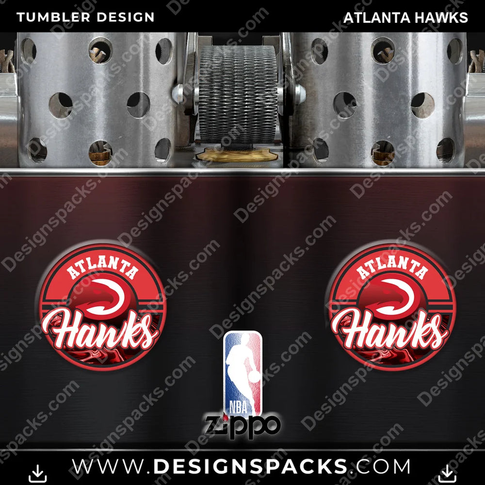 Basketball Zippo Lighter Atlanta Hawks NBA Basketball Tumbler Digital Wrap Design Download