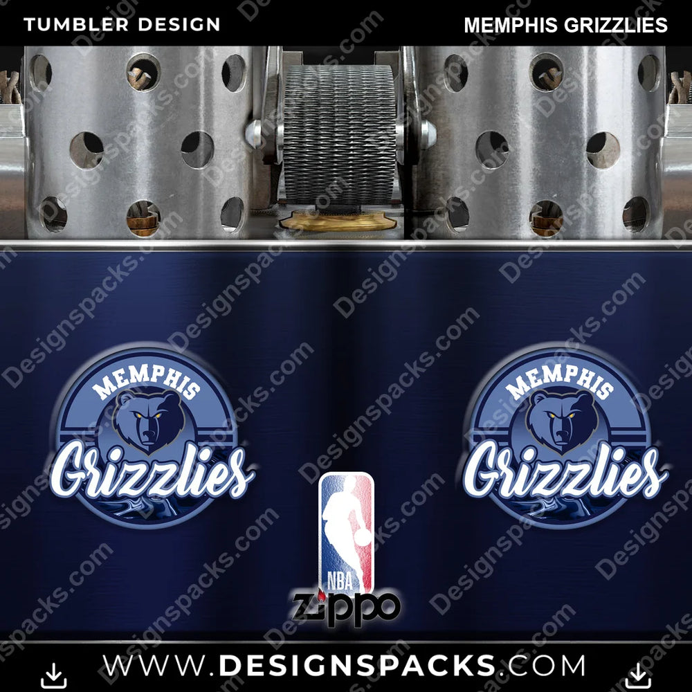 Basketball Zippo Lighter Memphis Grizzlies NBA Basketball Tumbler Digital Wrap Design Download