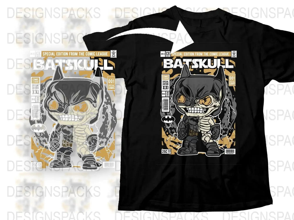 Bat Skull Popculture Png Digital Download