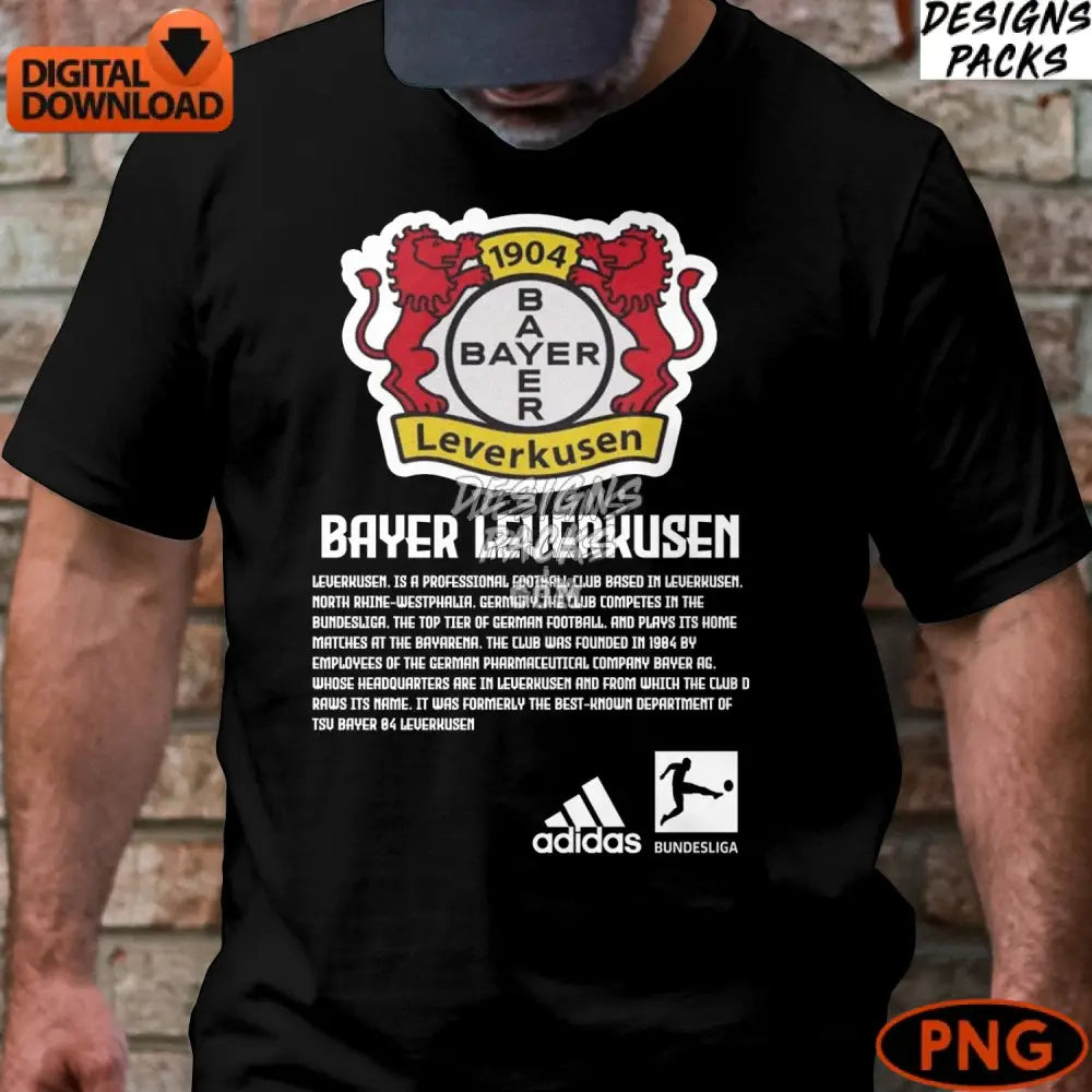 Bayer Leverkusen Logo Digital Art Print Soccer Football Instant Download Png Printable Sports Team
