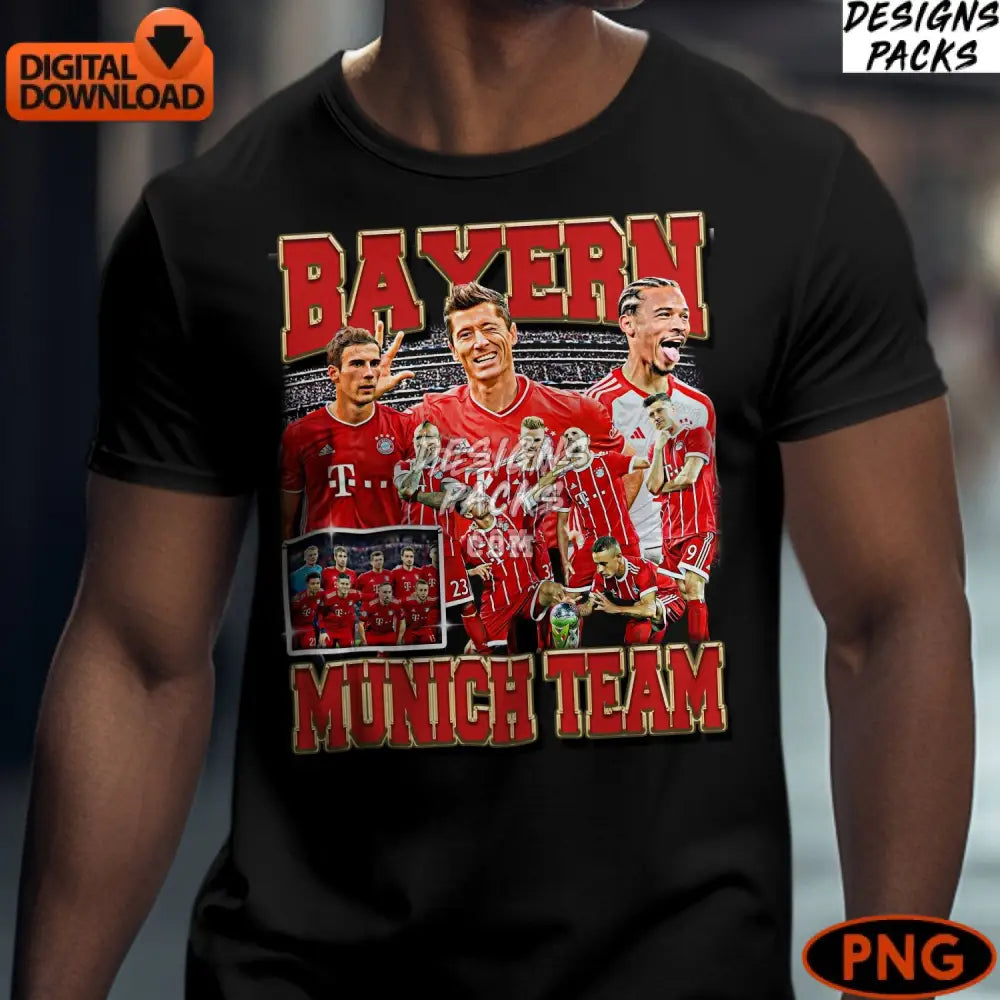 Bayern Munich Team Digital Soccer Fan Art Bundesliga Club Players Instant Download