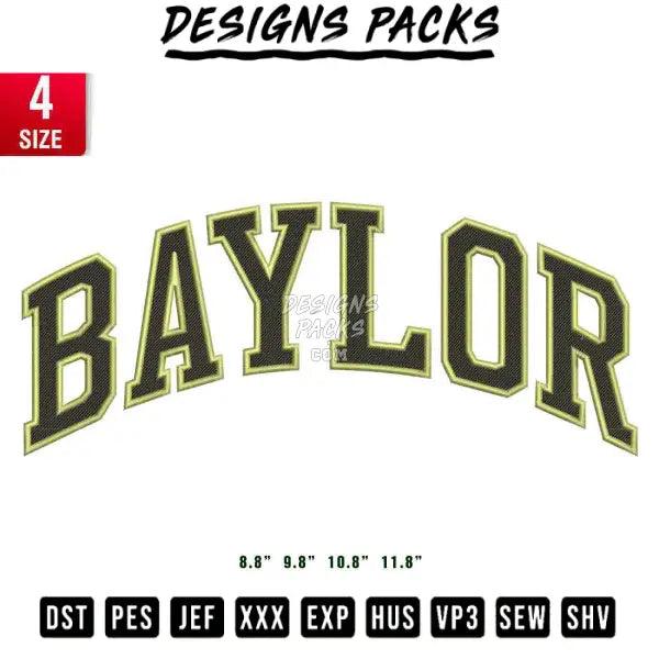 Baylor big size Embroidery Design 