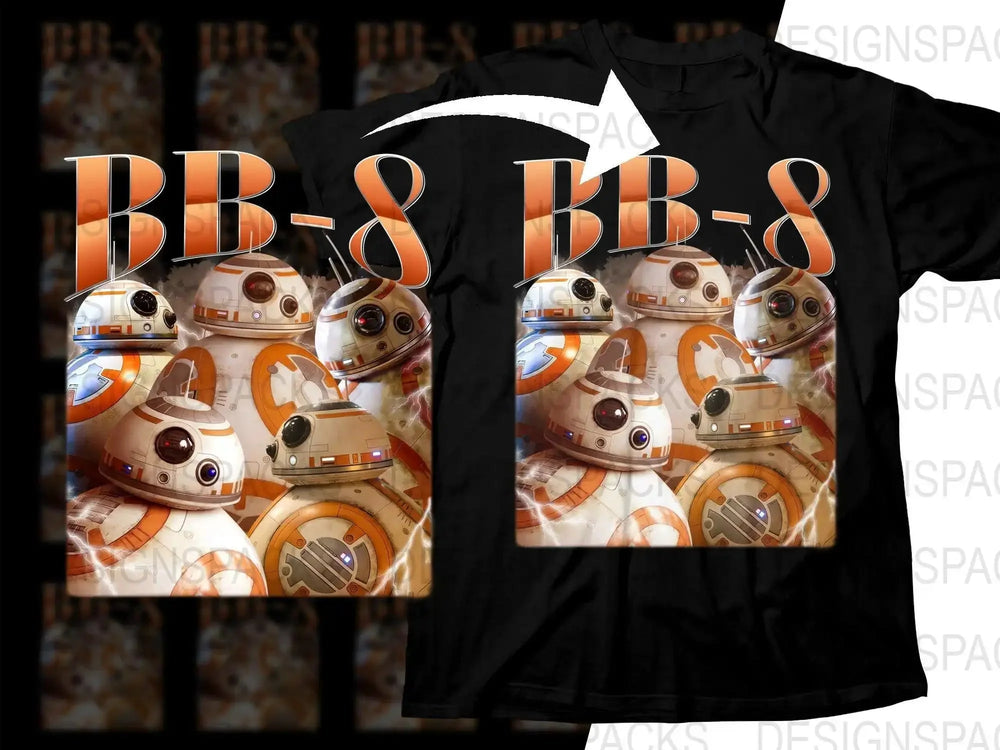 BB-8 Star Wars Group Art Sci-Fi Geek Png Digital Download