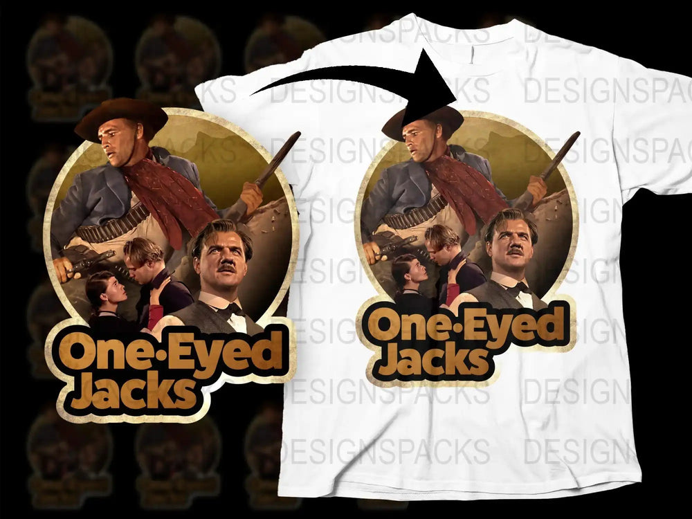 One-Eyed Jacks Vintage Movie T-Shirt Classic Western Film Graphic Tee Marlon Brando Memorabilia Comfortable Cotton Shirt