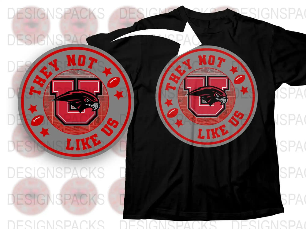 They Not Like Us Cardinal Red and Black T-Shirt, Graphic Logo Tee, Sports Fan Apparel