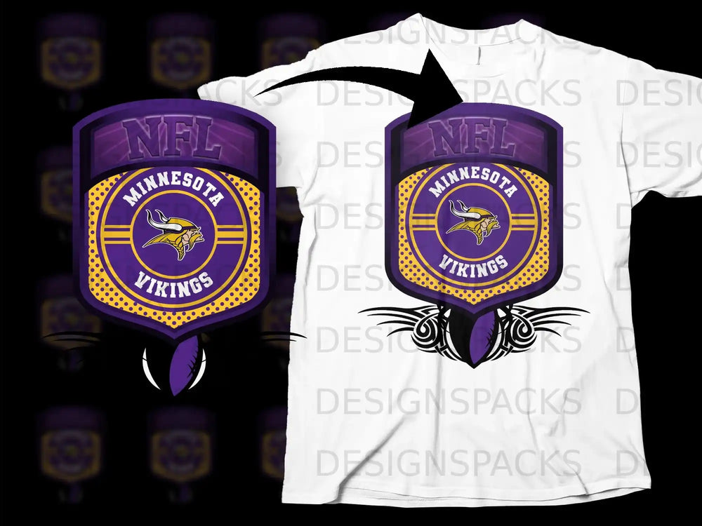 Minnesota Vikings NFL Logo Design T-Shirt
