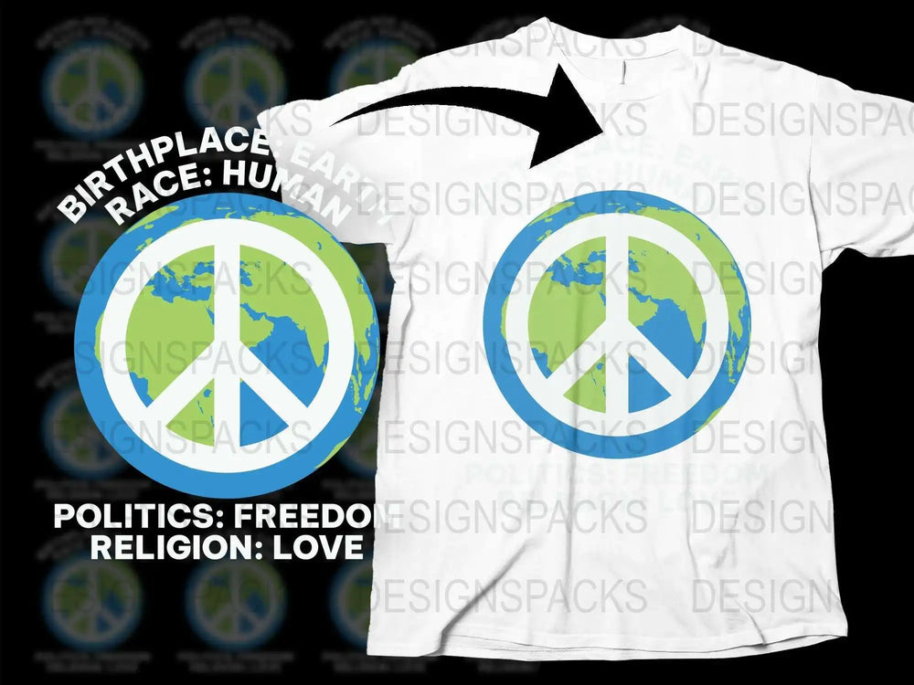 Human Race Love Politics T-Shirt, Peace Earth Design, Global Unity Tee, Unisex Graphic Shirt