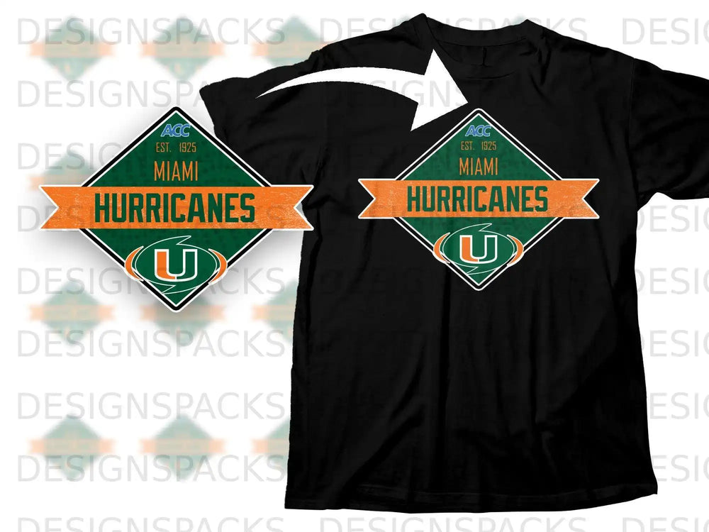 Miami Hurricanes ACC Est 1925 T-Shirt