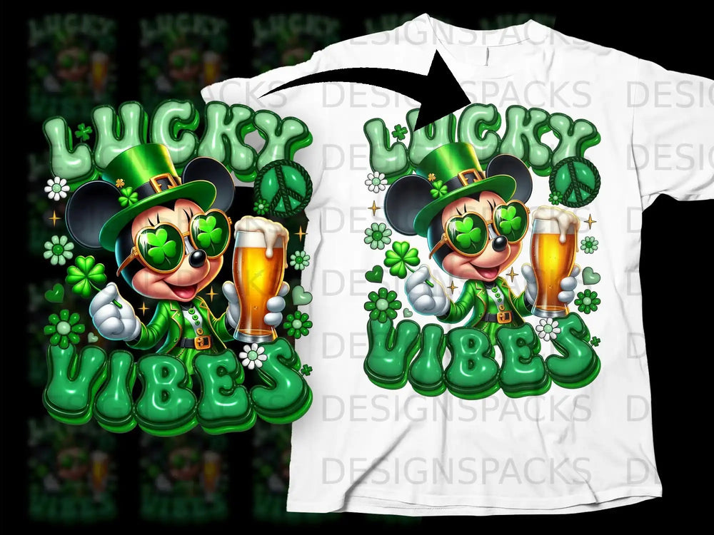 Lucky Vibes Mickey St Patricks Day Beer product type