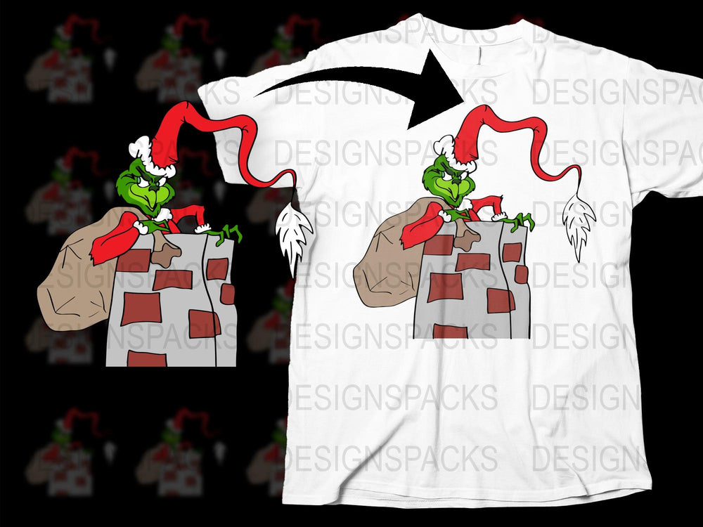 Festive Grinch-Themed T-Shirt, Christmas Holiday Graphic Tee, Kids and Adults Sizes Available