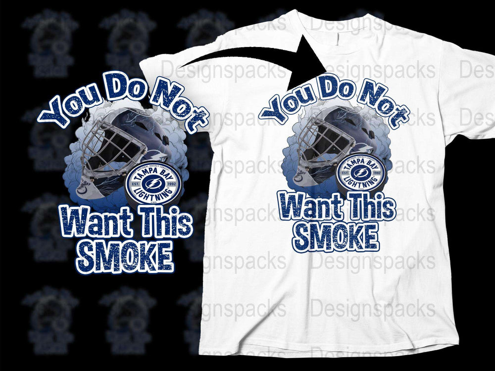 Tampa Bay Lightning Inspired T-Shirt, Hockey Fan Gear, 'You Do Not Want This Smoke' Graphic Tee
