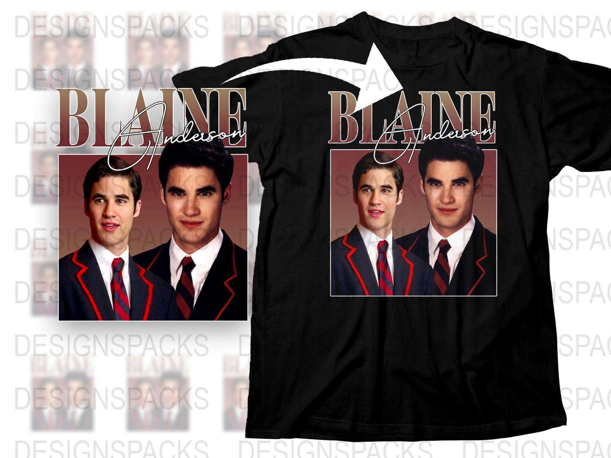 Blaine Anderson Glee Inspired Graphic T-Shirt, Vintage Photo Print, Unisex Fan Tee, Music TV Show Merchandise, Retro Style Top