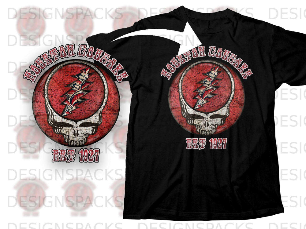 Houston Cougars Est 1927 Skull Graphic T-shirt