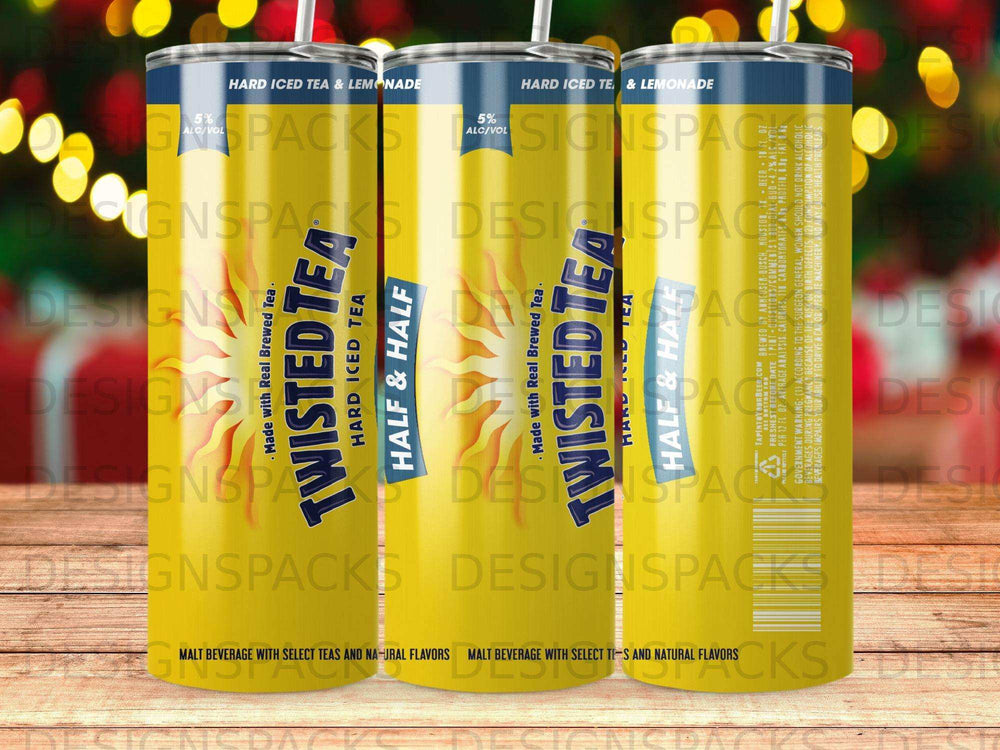 Twisted Tea Half & Half malt beverage can with hard iced tea and lemonade.