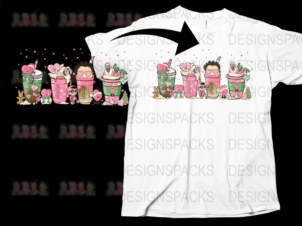 Cute Cactus Graphic T-Shirt, Unisex White Tee with Pink Green Plant Designs, Casual Summer Fashion Top