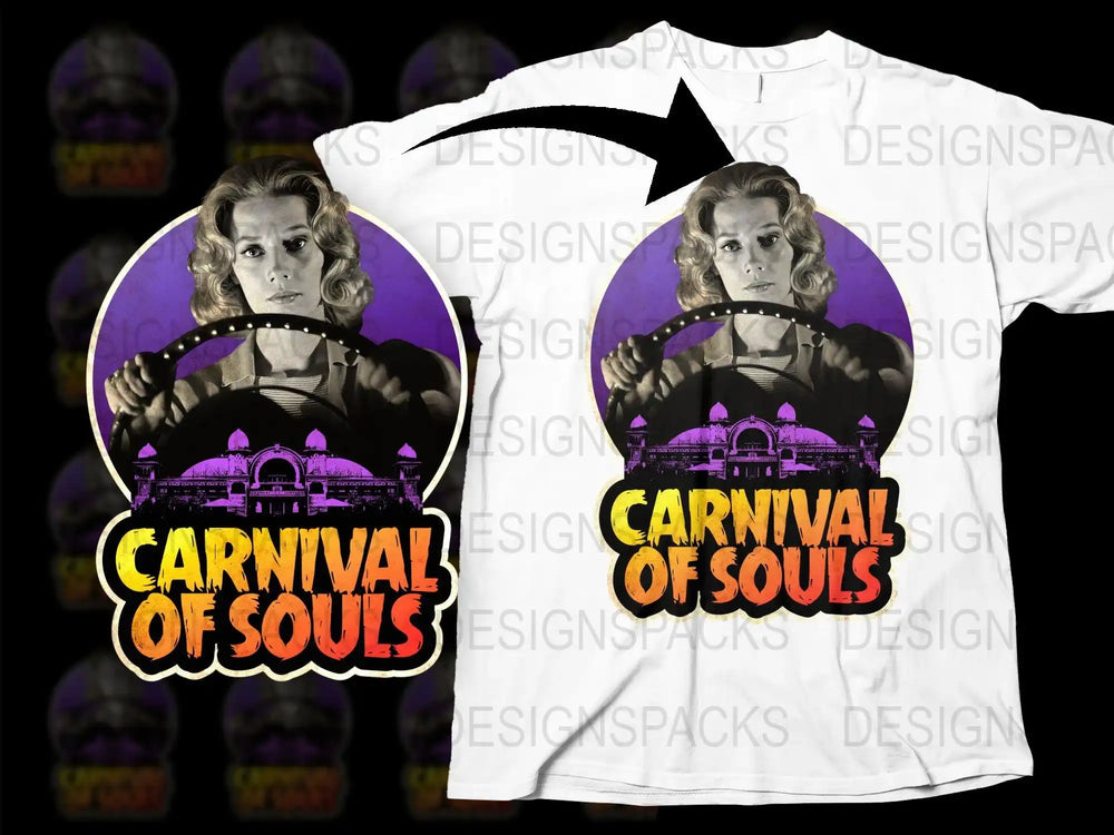 Carnival of Souls Vintage Horror Movie Graphic T-Shirt, Classic Film Tee, Unisex White Cotton Shirt