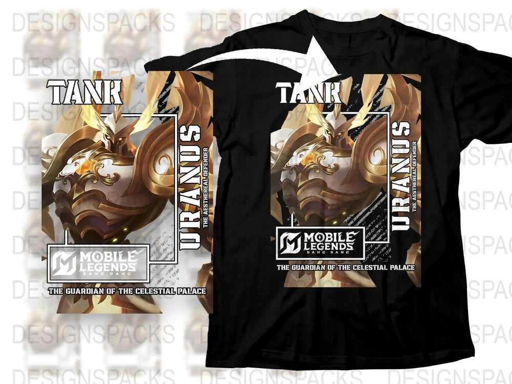 Mobile Legends Uranus T-Shirt, The Guardian of The Celestial Palace Graphic Tee, Gamer Apparel