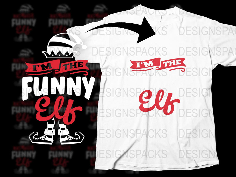 Funny Elf T-Shirt, Christmas Holiday Tee, Graphic Elf Shirt, Festive Winter Apparel for Men and Women