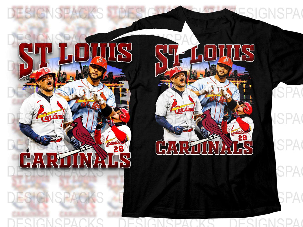 St. Louis Baseball Team Graphic T-Shirt, Men's Sports Fan Apparel, Cardinals Game Day Shirt, Casual Sports Wear, Gift for Fans