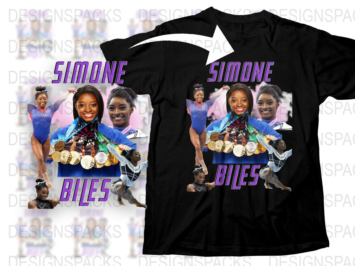 Simone Biles Graphic T-Shirt, Olympic Gymnast Champion Tee, Women's Athletic Fan Shirt, Sports Hero Apparel, Gift for Gymnastics Lovers