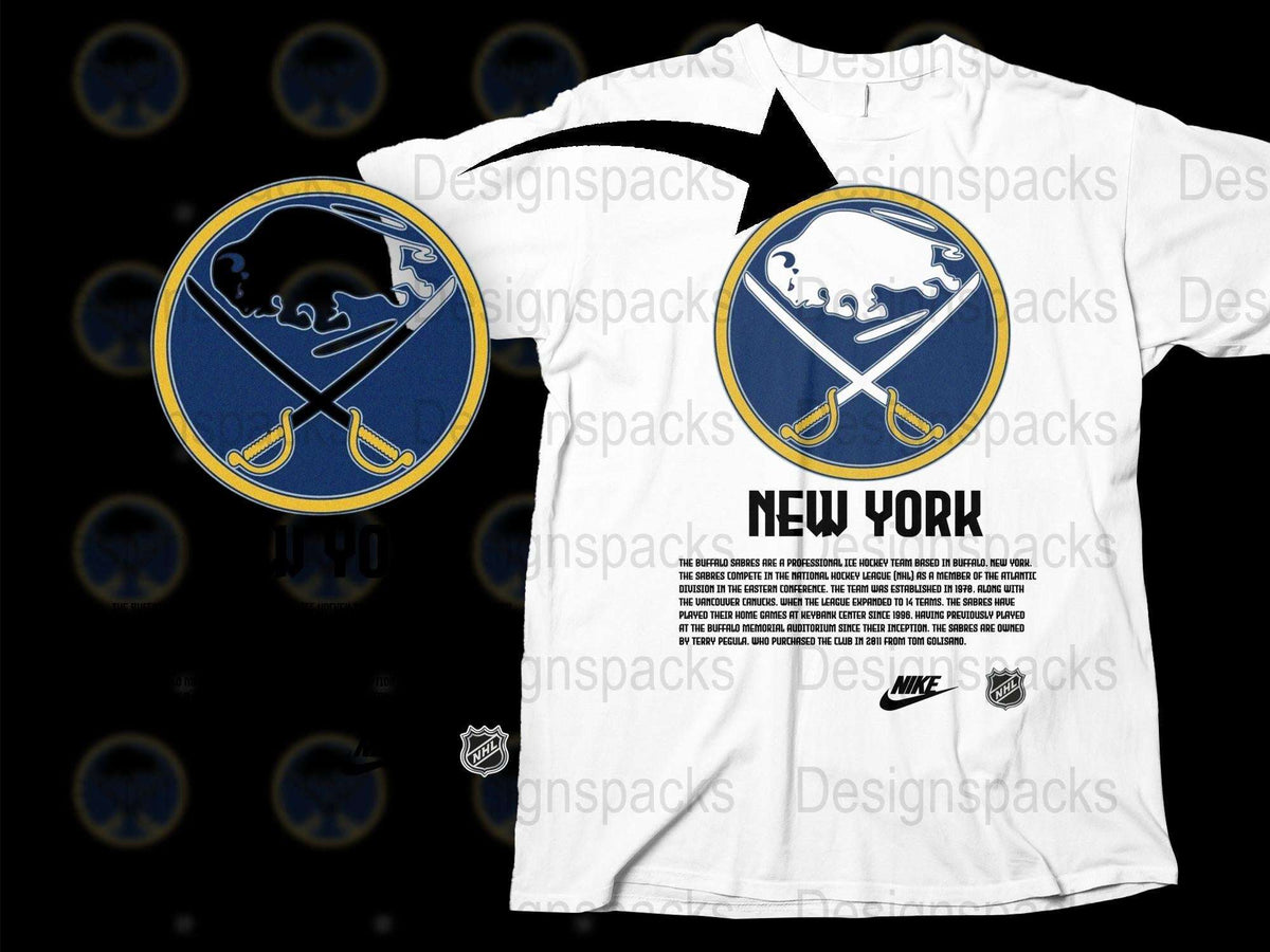 New York Hockey Team Logo T-Shirt, Blue and White Sports Fan Apparel, Casual Streetwear, Unisex Graphic Tee