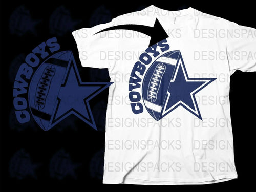 Dallas Cowboys Star Logo T-Shirt, Football Fan Gear, Sports Team Apparel, Unisex White Tee
