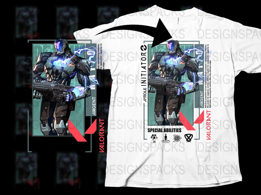 Futuristic Robot Warrior Graphic T-Shirt, Cool Sci-Fi Design, Trendy Cybernetic Style Tee, Unisex Fashion