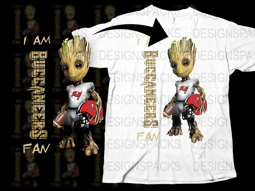 Groot Football Fan T-Shirt, Cute Groot Graphic Tee, Guardians Movie Inspired Shirt, Casual Sporty Apparel for Fans