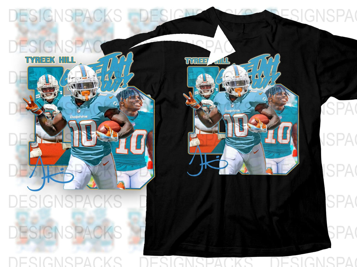 Miami Dolphins Tyreek Hill Graphic T-Shirt, NFL Football Player Tee, Sports Fan Gift, Casual Wear, Collectible Shirt