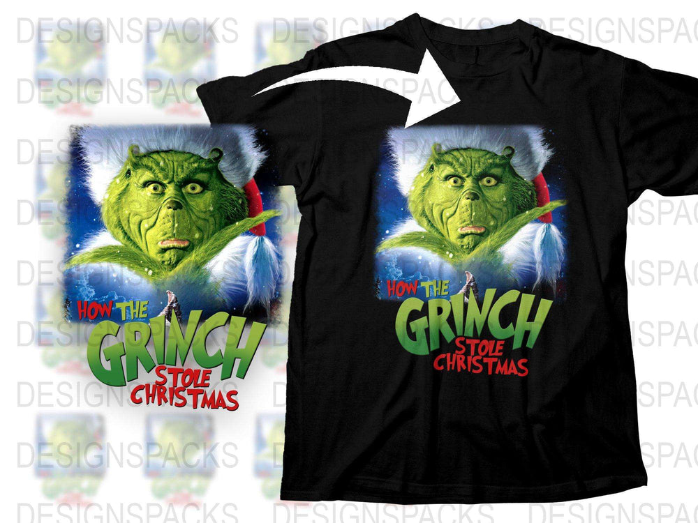 Grinch Christmas T-Shirt, Holiday Tee, How the Grinch Stole Christmas, Festive Winter Clothing, Grinch Face Shirt
