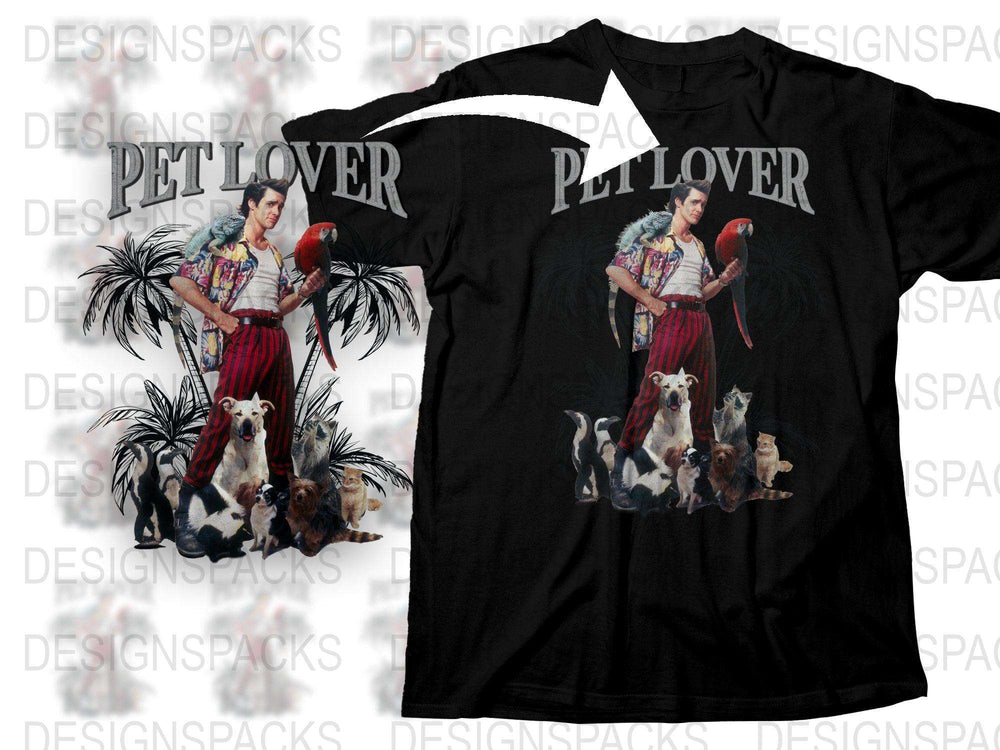 Pet Lover Graphic T-Shirt Colorful Dog Print Casual Unisex Tee Gift for Dog Owners Unique Animal Lover Apparel