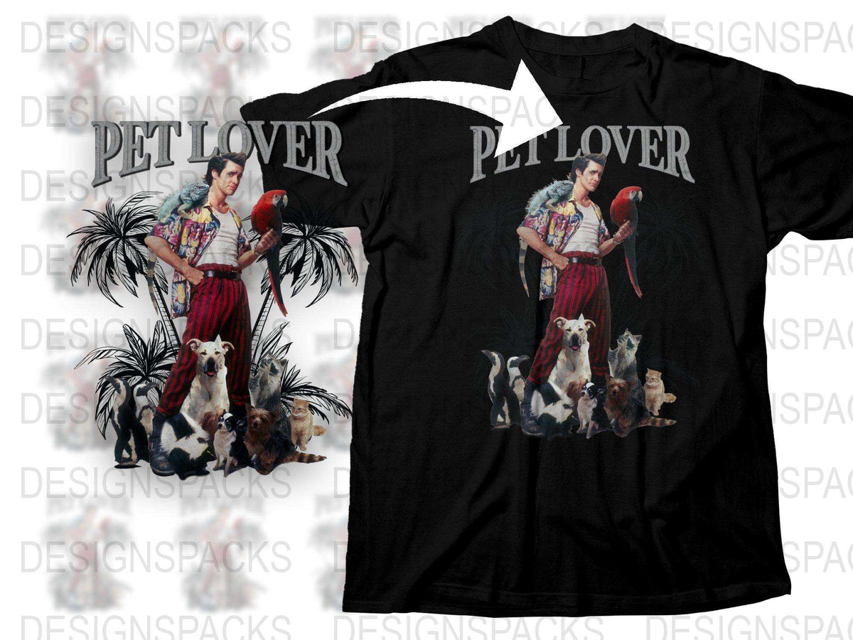 Pet Lover Graphic T-Shirt Colorful Dog Print Casual Unisex Tee Gift for Dog Owners Unique Animal Lover Apparel