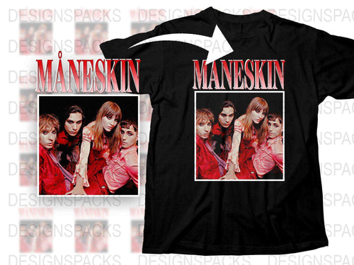 Maneskin Band Graphic T-Shirt, Vintage Style Rock Music Tee, Unisex Fashion Top, Gift for Music Lovers