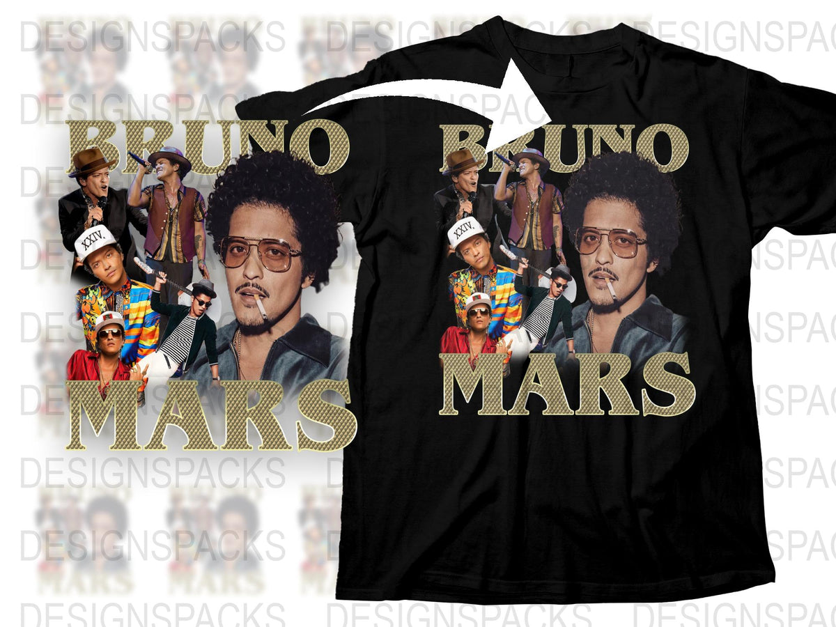 Bruno Mars Inspired Graphic T-Shirt, Vintage Pop Music Tee, Unisex Cotton Shirt, Casual Streetwear Top, Gift for Fans