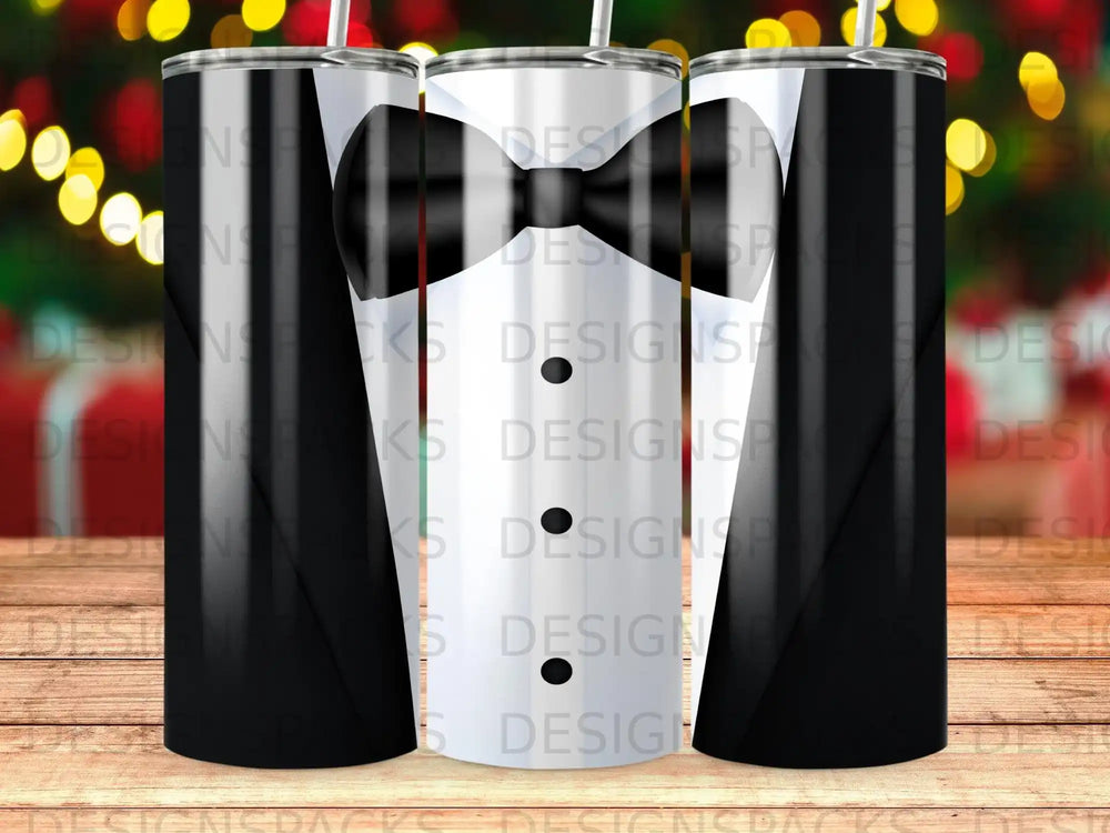 Tuxedo design tumbler party celebration product type
