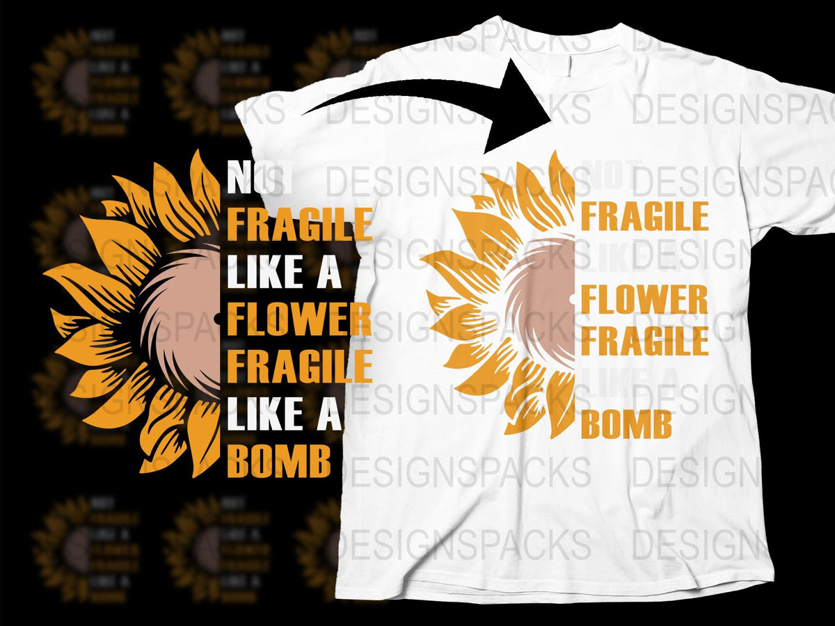 Women's Graphic Tee Sunflower and Text Design, Summer Casual Cotton T-Shirt, Unique Floral Print Top